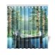 thumbnail image 1 of Cortina de Ducha ABPHQTO Muelle de Madera en Lago Azul 160x180 cm, 1 of 3