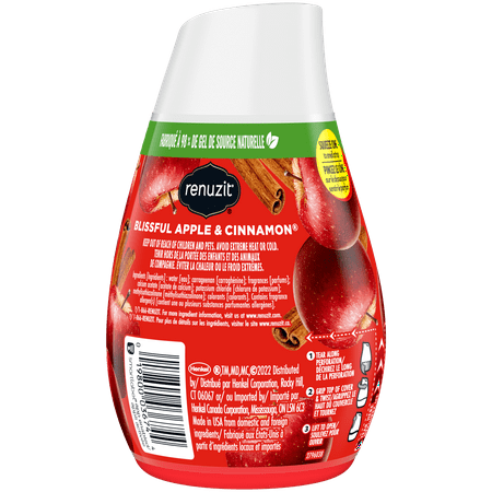Renuzit Gel Air Freshener, Blissful Apple & Cinnamon, 7.0 Ounce
