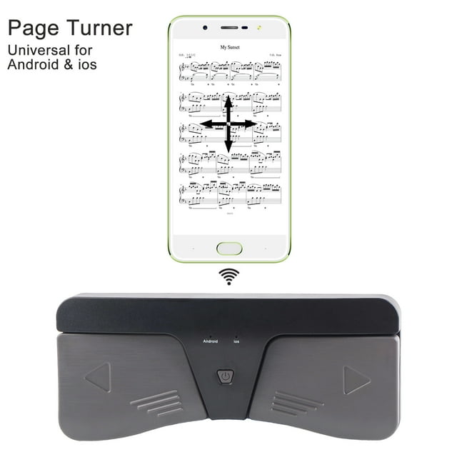 Pedal ABS de control inalámbrico inteligente para volteador de páginas compatible con Bluetooth WD.WDQZL Cocina
