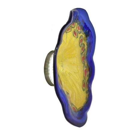 

20 Blue and Yellow Contemporary LED Glass Wall Light