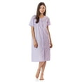 thumbnail image 5 of Casual Nights Women's Short Sleeve Eyelet Embroidered House Dress, 5 of 5