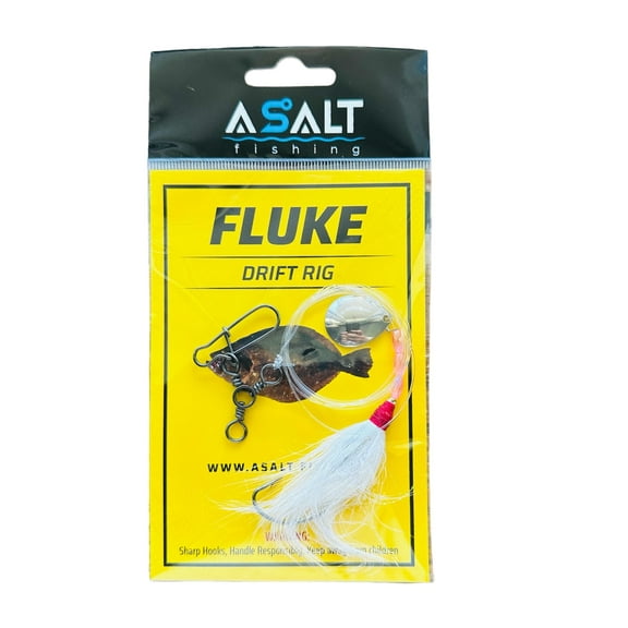 Asalt Fishing Fluke Drift Rig With Chartreuse Bucktail and 3-Way Snap