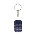 thumbnail image 2 of Uemuo Purple and Blue Squares Pattern Rectangular Metal Keychain - Durable, Stylish, and Personalized Key Ring for Men and Women,Engraved Keychain,Gift Slim Sturdy Keychain, 2 of 7