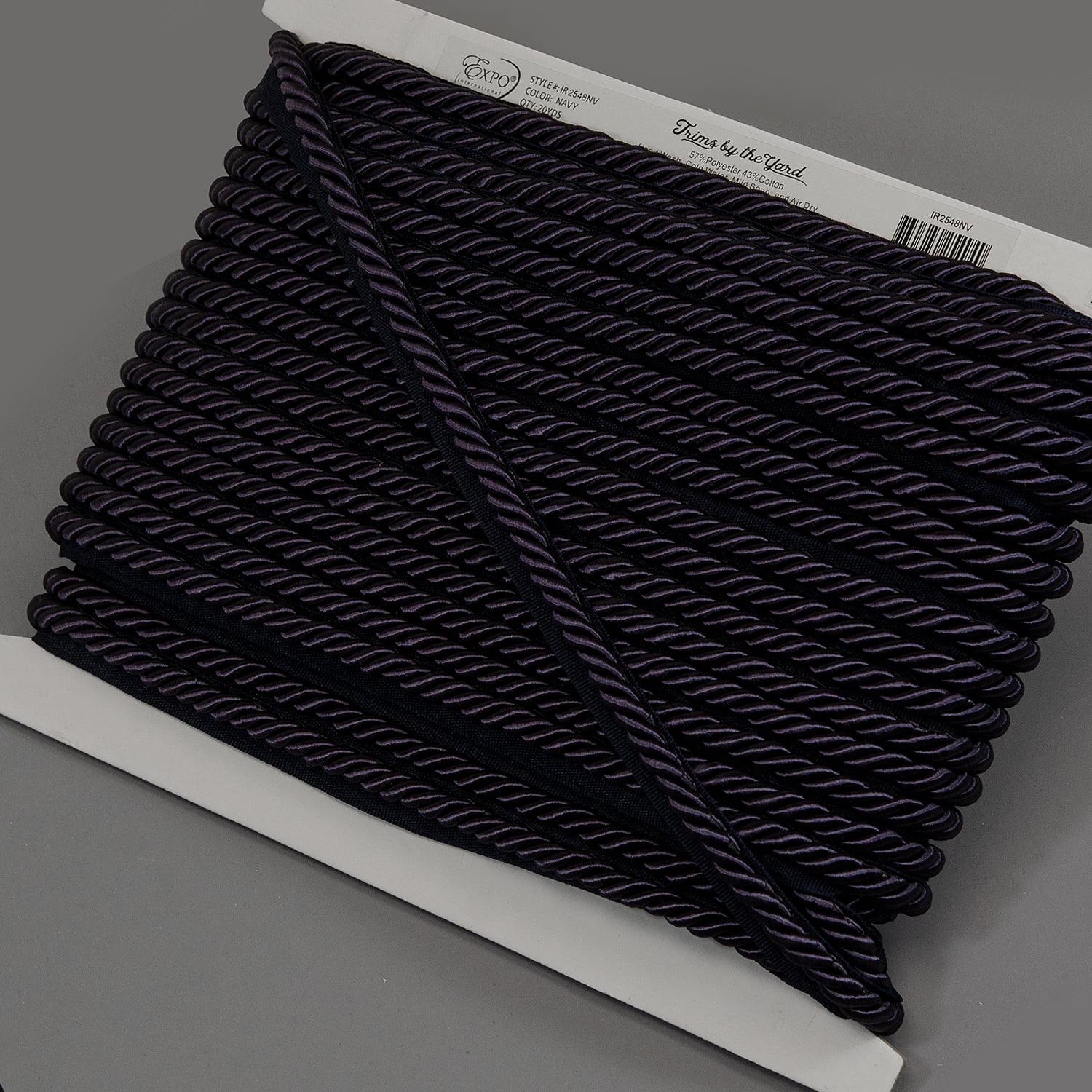 Expo International Hilda Twisted Lip Cord Trim, 20 yd/3/8
