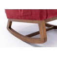 thumbnail image 3 of Luccalily Rocking Accent Chair, Upholstered Glider Chair with Fabric Padded Seat and Solid Wood Base, Armchair with Side Pocket for Nursery,Modern Design for Living Room, Bedroom, 3 of 9