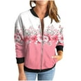 thumbnail image 4 of Womens Zip Up Sweatshirts Jackets Long Sleeve Casual Loose Outwear with Pockets, 4 of 6