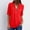 Red womens tops, variant on Pimelu Shirts for Women Tops for Women Summer Shirts for Women Fashion Quarter Zip Solid Plus Size Tops Ladies Girls V Neck Short Sleeve Comfy Chiffon Blouses
