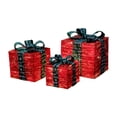 thumbnail image 2 of 15/20/25cm Juego de 3 cajas o con luces navideñas que funcionan con para Navidad Colcomx Apoyos de la caja del arte del hierro, 2 of 8