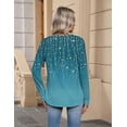 thumbnail image 7 of Zeagoo Womens Tops Long Sleeve Shirts V Neck Trendy Tee Pleated Tshirts Loose Tunic Work Clothes, 7 of 7