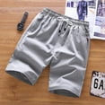 thumbnail image 2 of Abcnature Men's Athletic Shorts, Sports Gym Running Short Pants, Men's Shorts, Made Of Pure Cotton Fabric Are Thin And Breathable, Cargo Casual Hiking Shorts Gray XXL, 2 of 2