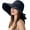 Black, variant on Wide Brim Sun UV Protection Acrylic Fibres Woven Sunhat Ribbon Bow Chin Strap Sun Hat