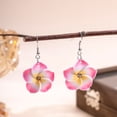 thumbnail image 5 of Lovely Hawaiian Plumeria Rubra Dangle Earrings Tropical Flower Bohemia Luau Beach Party Accessories for Women Gifts, 5 of 6