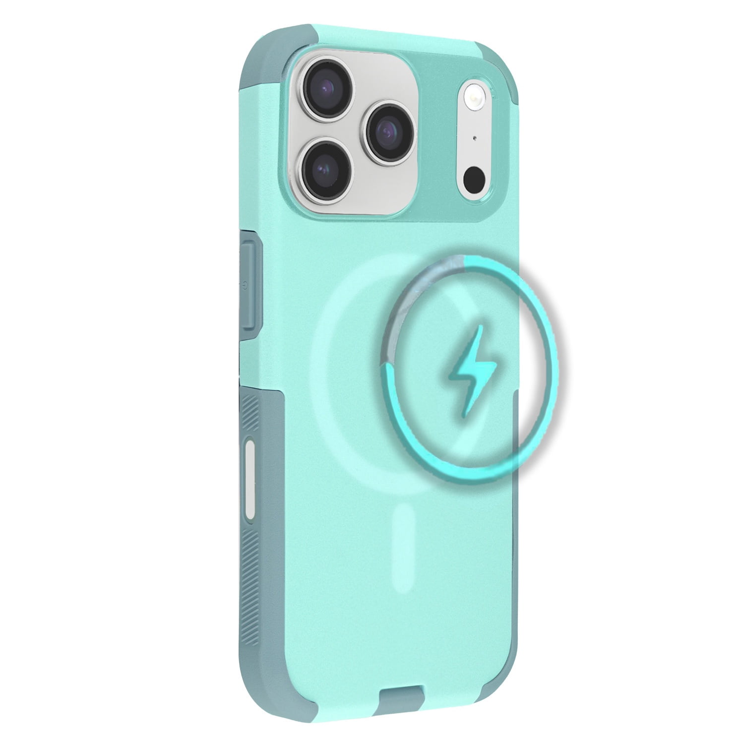 Dual Layer Cover with Wireless Charging for iPhone 17 Pro Max - Teal