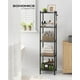 thumbnail image 2 of Estantería de Baño, Estantería Metal, 5 Hojas de PP, 30 x 30 x 123.5 cm, Diseño Expandible, Carga 100 kg, Negro y Traslúcido, 2 of 8