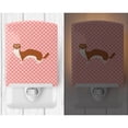 thumbnail image 2 of Caroline's Treasures BB7870CNL Weasel Pink Check Ceramic Night Light, 6x4x3", multicolor, 2 of 2