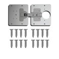 thumbnail image 1 of Placa de reparación de bisagras para cajones de muebles y gabinetes, accesorio de reparación de placas de acero inoxidable para ventanas., 1 of 2