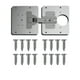 thumbnail image 1 of Placa de reparación de bisagras para cajones de muebles y gabinetes, accesorio de reparación de placas de acero inoxidable para ventanas., 1 of 2