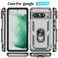 thumbnail image 7 of Decase Rugged Case for Google Pixel 8 Pro with Ring Kickstand Magnetic Car Mount,Soft TPU & Hard PC Anti-scratch Heavy Duty Cover With Screen Protector,Full Body Case for Google Pixel 8 Pro - Silver, 7 of 7