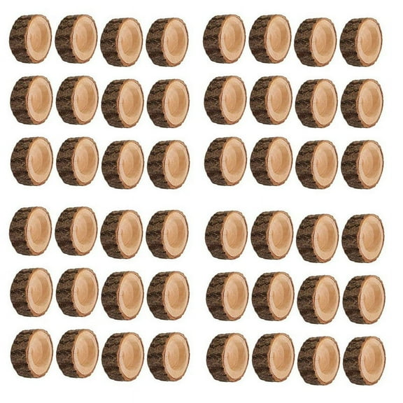48Pcs Wooden Candle Holder,Votive Holder for Wedding for Table,Halloween Christmas Home Decor