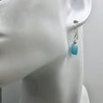 thumbnail image 4 of Hemimorphite, Flat Rectangle Bead Drop/Dangle Earrings | 1 1/4" Long | Blue |, 4 of 9