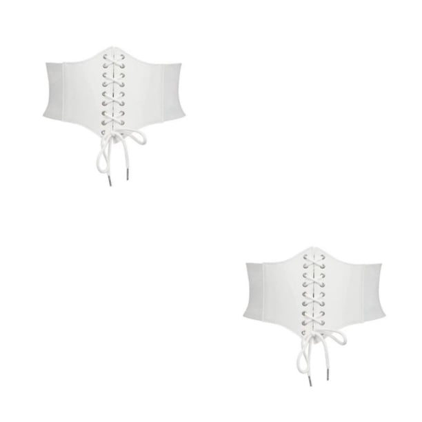 Cinturón Grueso Sonducket Traje De Cuero Blanco 73cm
