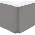 thumbnail image 2 of Box Pleated Split Corner Bed Skirt 18" Inch Drop,800 Thread Count 100% Egyptian Cotton Wrinkle and Fade Resistant Bed Skirt - Queen Size (60" x 80") Silver Solid, 2 of 6