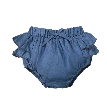 

Kucnuzki 18 Months Baby Girl Summer Shorts 24 Months Elastic Solid Color Ruffled Layer Bowknot Cozy Casual Basic Denim Shorts Blue