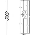 Contemporary Double Scroll Iron Balusters (Contractor Pack of 10