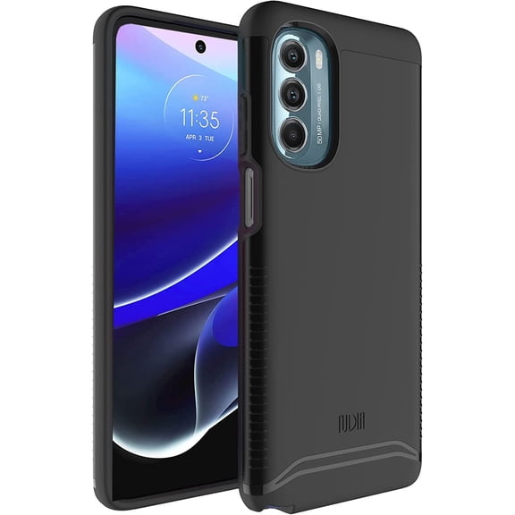 TUDIA Merge Moto G Stylus 5G 2022 Case Military Grade Dual Layer Cover - Matte Black