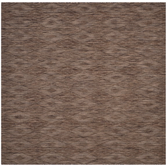 Safavieh Courtyard Teodor Geometric Indoor/Outdoor Area Rug, Brown, 4' x 4' Square