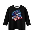 thumbnail image 2 of Chandail à Manches Longues Col Rond pour Enfants, Mélange de Coton Doux et Respirant, Couche de Base Noire Unie, Coupe Régulière, Lavable en Machine, pour Usage Quotidien et Fêtes d'Anniversaire, 2 of 4