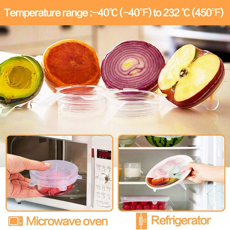 Zero Waste Stretch Lids Set 12 Silicone Reusable Food Covers