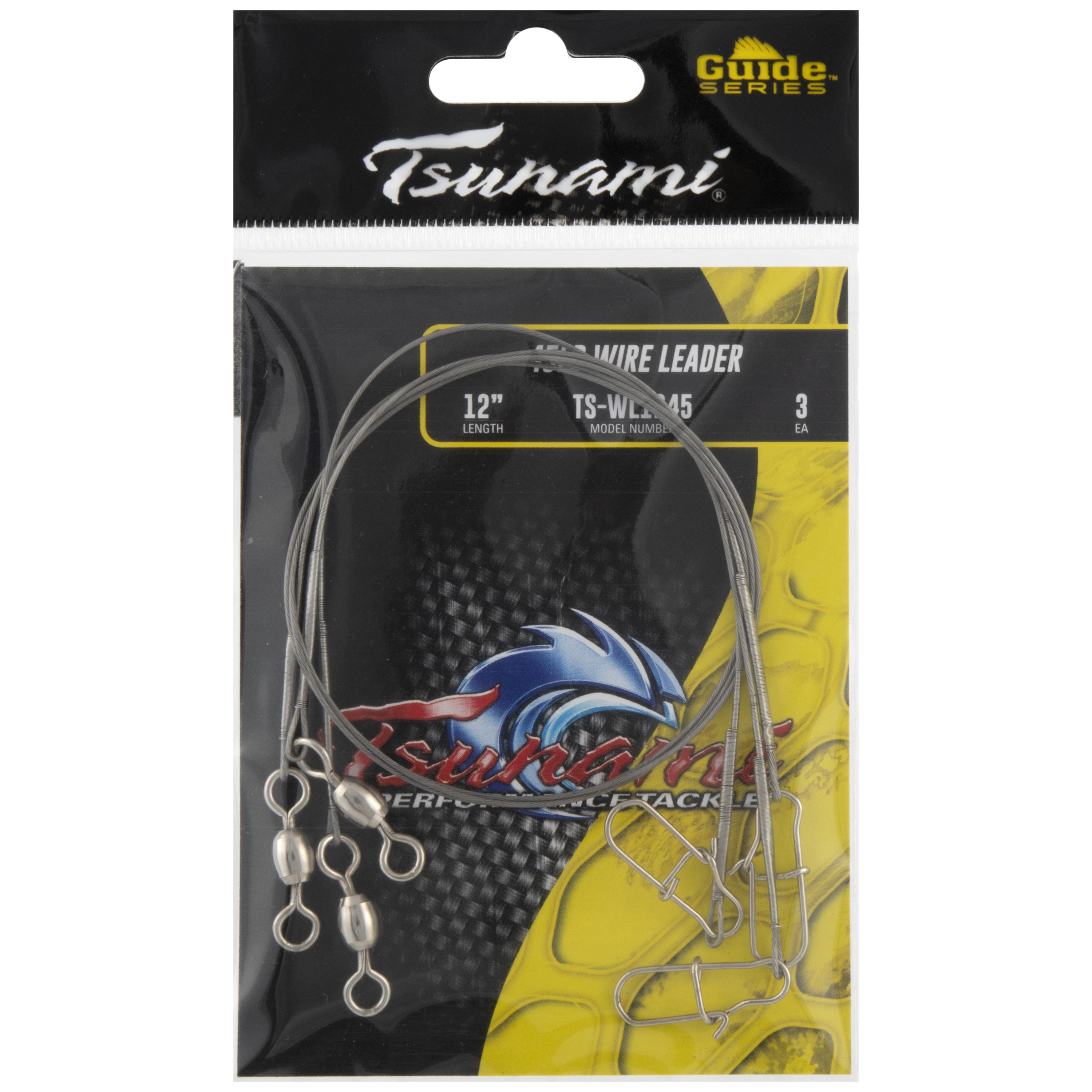 Tsunami Wire Leader 12" 45 lb- 3 Pack, TS-WL1245