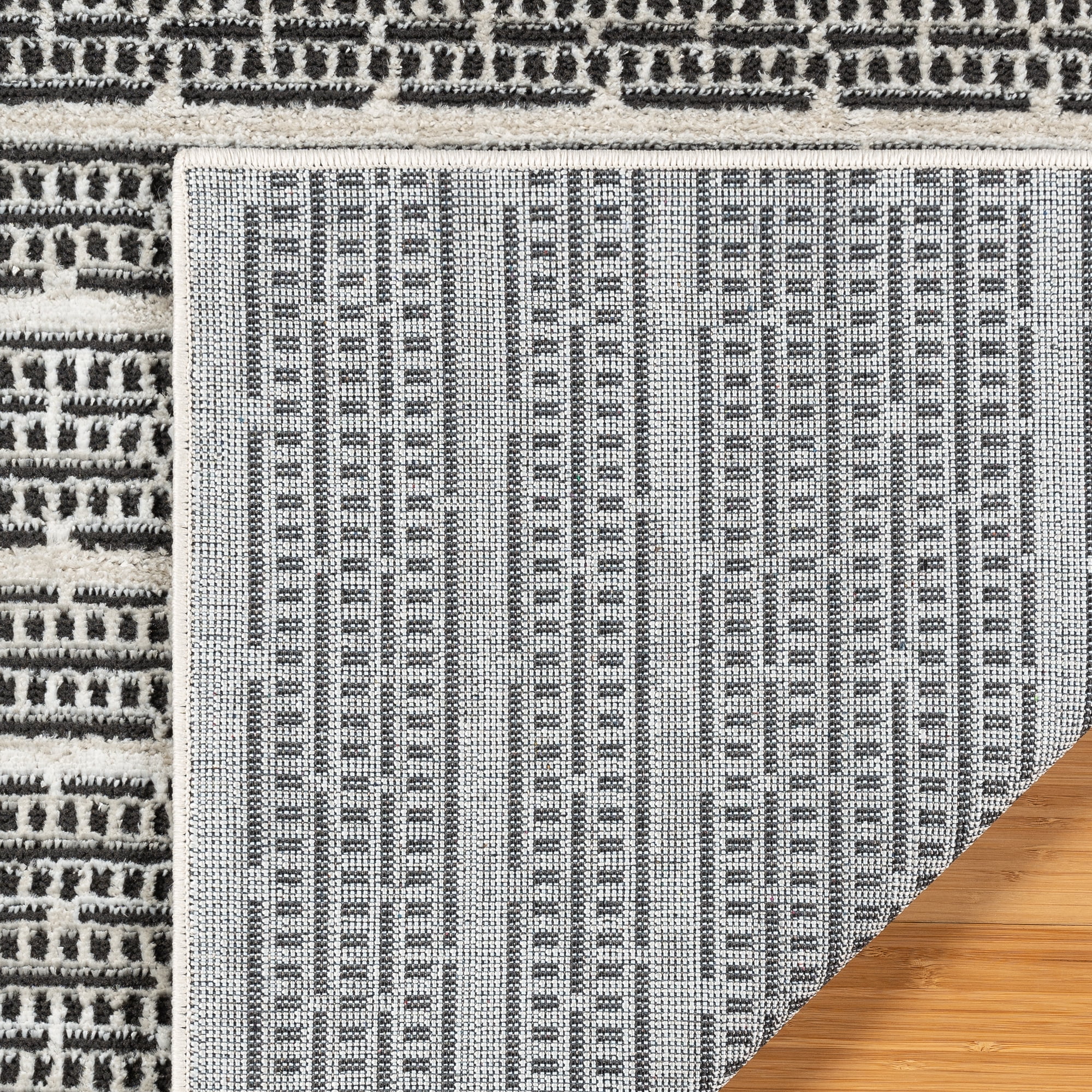 Gertmenian Missha Dario Modern/Contemporary Striped Beige Black Indoor Area Rug, 8x10