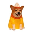 thumbnail image 6 of Gunhay Lighted Candy Corn Corgi Statue, 11.81" Cute Corgi Dressed in Candy Corn Costume, Handcrafted Resin Halloween Figurine with Glow, 6 of 7