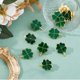 thumbnail image 4 of 12 broches de trébol de cuatro hojas verde oscuro para el Día de San Patricio. Broches de metal esmaltado con tachuelas de trébol, símbolo de la suerte irlandesa. Adorno para vestidos., 4 of 7