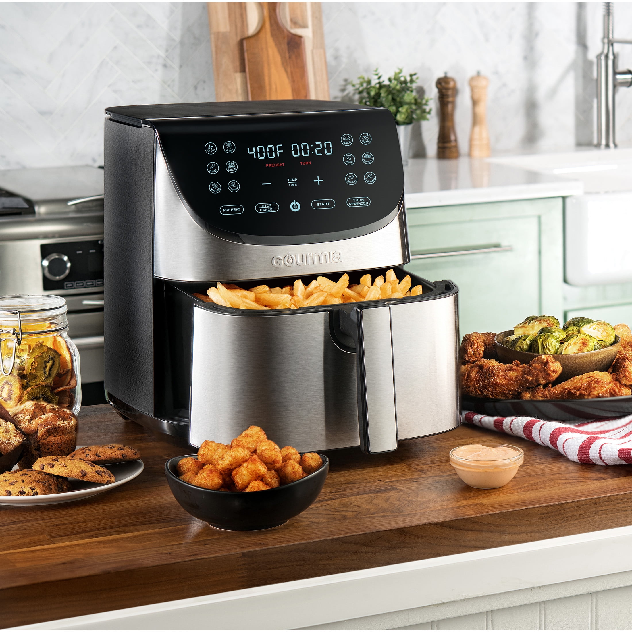 Gourmia 8-Qt. Stainless Steel Digital Air Fryer for Sale in