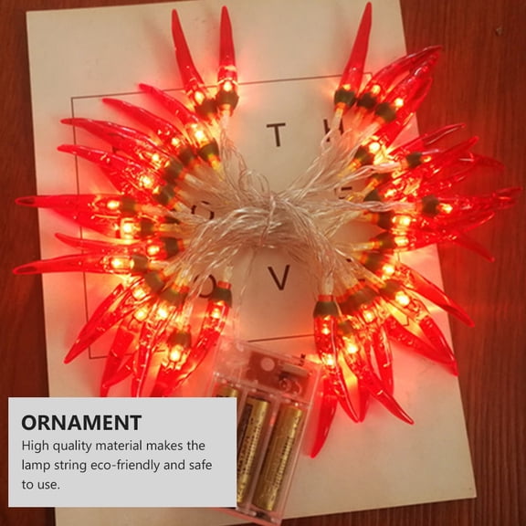 Raindrops 1Pc Red Christmas Pepper String Lights 10M Battery Operated Indoor Holiday Decoration