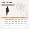 thumbnail image 4 of Pajamas for Women Sets, Champagne Glass Print Lounge Sets Long Sleeve Button Down Night Shirts Sleepwear Pjs, 4 of 6