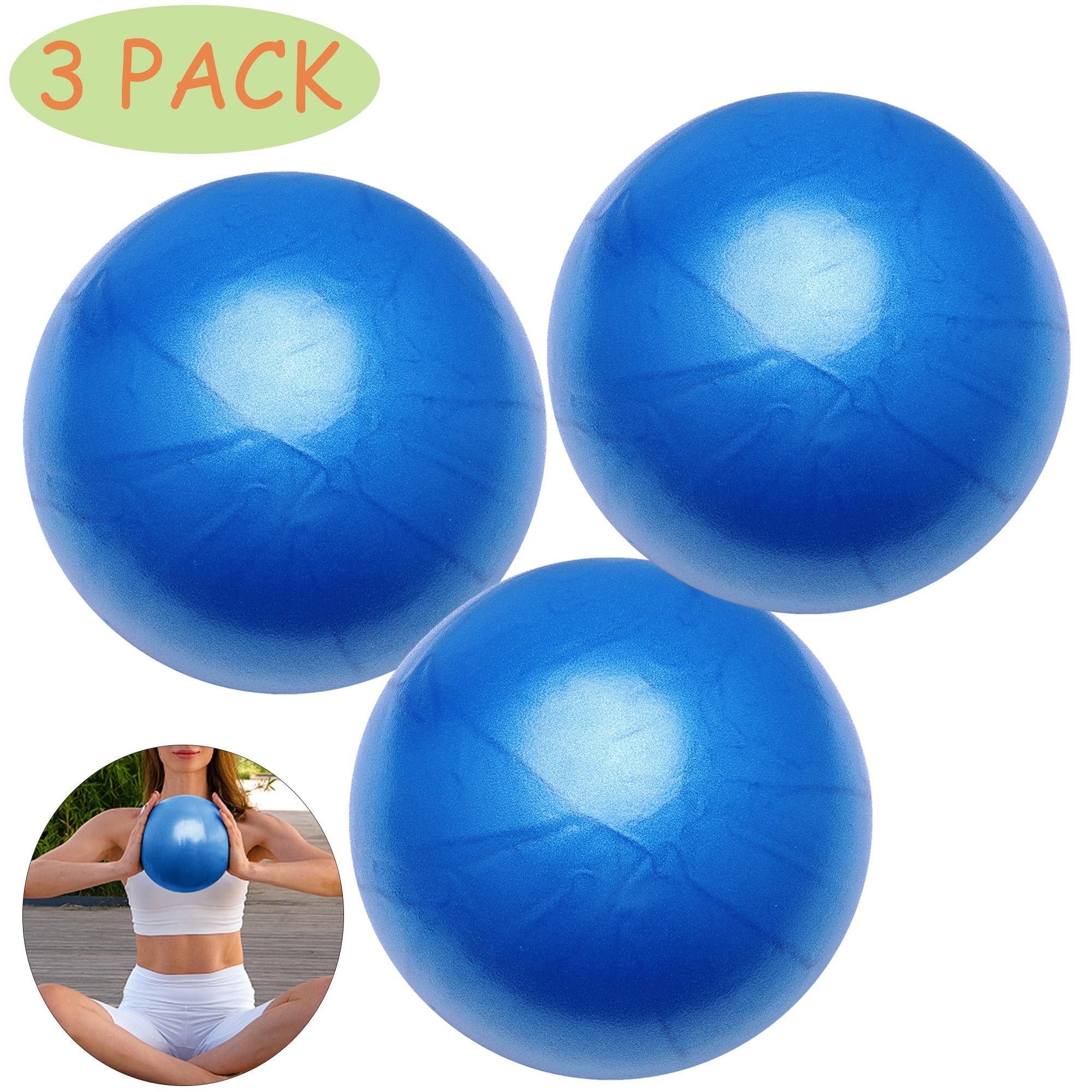 HQdeal 2 pcs Soft Pilates Balls 9 inch / 23 cm Exercise Balance Ball Gym  Fitness Ball Perfect for Pilates,Yoga, Core Training and Physical Therapy -  Blue & Purple : : Sports & Outdoors