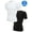 Black White 2 PACK, variant on Compression Shirts for Men Shapewear Undershirt Abs Abdomen Slim Short Sleeve Body Shaper