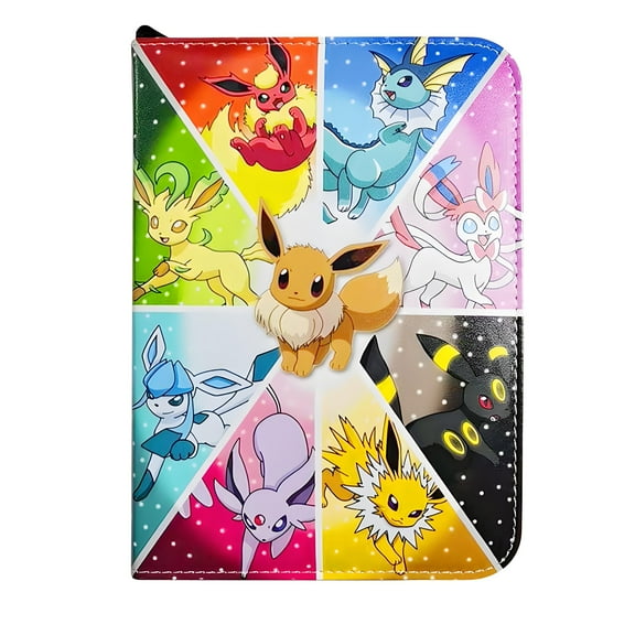 Trading Card Binder for TCG Cards, 4-Pocket Portable Card Collector Holder Book Fits 400 Cards with 50 Removable Sleeve, BKM Card Binder Display Storage Carrying Cases for TCG