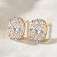 thumbnail image 3 of Pompeii Oval Diamond Studs 14k Gold Lab Grown (G,VS2-SI1), 3 of 4