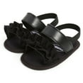 thumbnail image 2 of Jelly Shoes Size 1 Jelly Sandals for Girls Size 13 Girls Tassel Sandals Flowers Soft Sole Toddler Shoes Sandals Princess Shoes Fish Mouth Open Toe Sandals Soft Sole Princess Slippers for Girls, 2 of 5