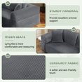 thumbnail image 6 of 83" Modern Corduroy Loveseat Sofa,2-Seater Cloud Couch with Memory Foam and Spring Seat With Four Pillows,Deep Seat Sofa with Wide Armrests,No Assembly Couch in a Box for Bedroom,Living Room, 6 of 14