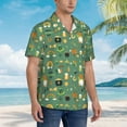 thumbnail image 3 of Goofa St. Patrick's day Pattern Hawaiian Shirt for Men, Unisex Summer Beach Casual Short Sleeve Button Down Shirts,Aloha Tropical Floral print shirt,Medium, 3 of 7