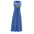 thumbnail image 3 of Vestido de verano para mujer, vestido transpirable con cuello redondo para caminar, regalo de cumpleaños L, 3 of 7