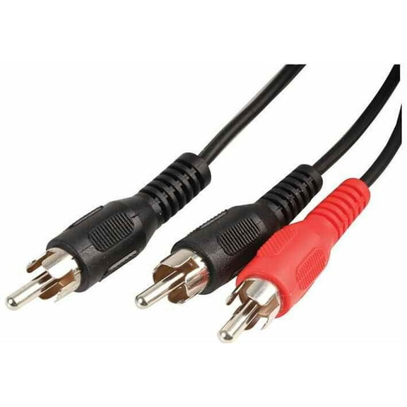 PRO SIGNAL - Phono (RCA) Male to 2x Phono (RCA) Male Lead, 0.5m Black