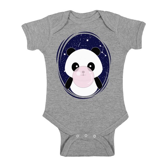 Newborn Shirts - NB 6M 12M 18M 24M - Panda Short Sleeve Bodysuit