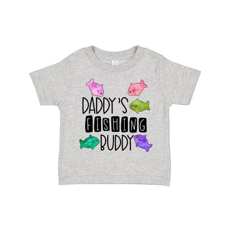 

Inktastic Daddy s Fishing Buddy with Colorful Fish Boys or Girls Toddler T-Shirt